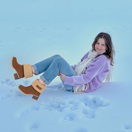 AOSPHIRAYLIAN Snow Boots Women Fur Lined Winter Boots Slip on Warm Shoes