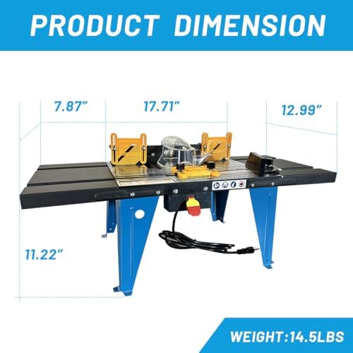 Benchtop Woodworking Router Table Light-Weight and Portable (NO Router)