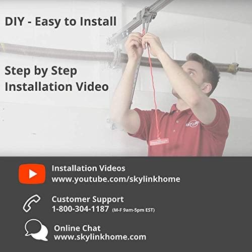 Skylink ATR-1622BK Atoms 1/2 HPF Garage Door Opener with Extremely Quiet Dc Motor, Belt Drive, Built-In Led Light, Skylinknet Enabled, Remote Controls, Keypad Keyless Entry, Deluxe Wall Console