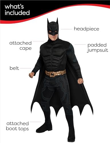 Rubies at Party City DC Batman The Dark Knight Rises: Batman Costume for Adults, Men's