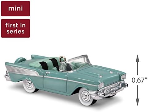 Hallmark Keepsake Mini Christmas Ornament 2018 Year Dated, Lil' Classic Cars 1957 Chevrolet Bel Air Miniature, Metal, 0.6"