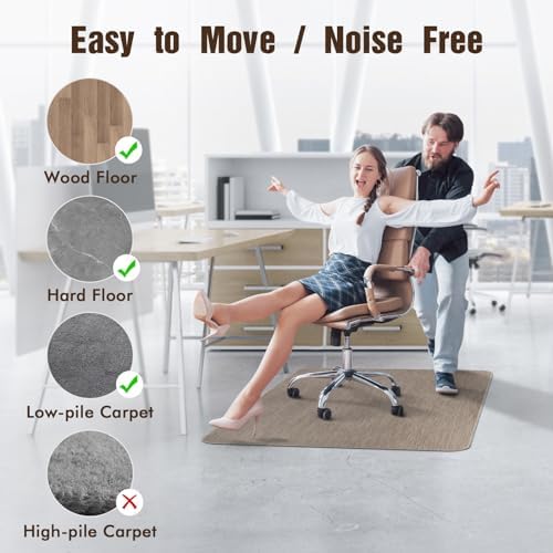 Blvornl Office Chair Mat for Hardwood Floor, Computer Chair Mat, 47.2"x 60"