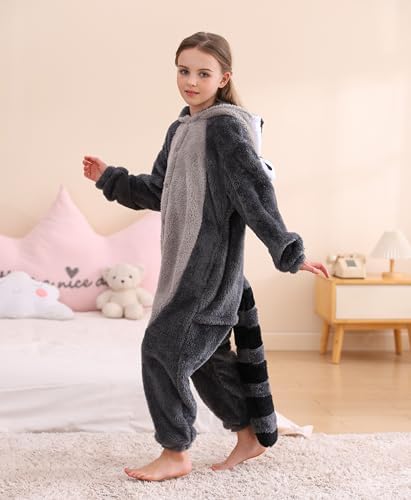 SimZoo Kids Animal Onesie Pajamas Halloween Costumes Cosplay 4-13Y