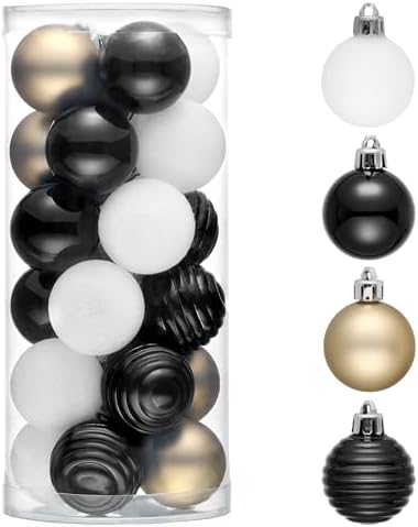 Valery Madelyn Small Christmas Tree Decorations Ball Ornaments 24ct 1.57"