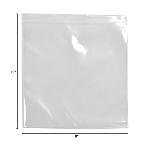 LK Packaging 9" x 12" 4 mil Single Track Zipper Bags, Pack of 1000