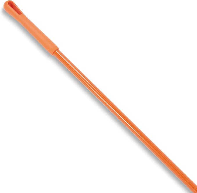 SPARTA Fiberglass Broomstick Replacement Broom Handle with Acme Threaded Tip for Industrial Cleaning Tools, Fiberglass, 60 Inches, Orange, (Pack of 12)