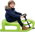 Snow Sled for Kids, Winter Snow Sled, Single Rider Winter Sleigh Ski Sled Slider Board Toboggan for Toddlers & Kids, Winter Fun for Little Ones（Green）