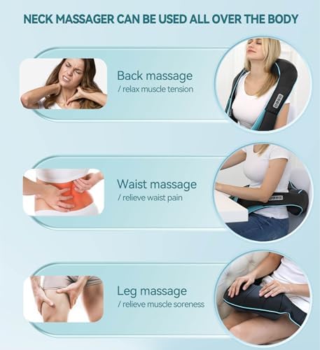 Mo Cuishle Shiatsu Neck & Shoulder Massager with Heat, Gifts for Men Women