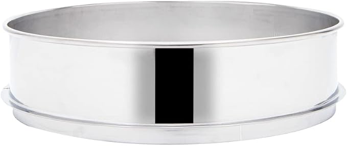 Restaurantware Met Lux 12 Inch Sifter Strainer 1 Durable Flour Sieve - Easy To Use 3mm Holes Aluminum Extra Fine Mesh Strainer Withstands Cold Temperatures