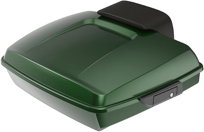 Advanblack Road Glide Tour Trunk Pack Kinetic Green Razor Tour Trunk Pack Backrest Pad for '97-'25 Harley Touring Road King Street Glide Electra Glide CVO models
