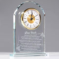 YWHL Best Uncle Birthday Gifts from Niece Nephew, Fathers Day Glass Clock Gifts for Uncle, Laser Engraving Clock Keepsake (Battery not Included)