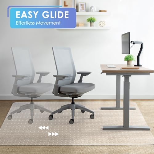 Vicwe Office Chair Mat for Carpeted Floors, 60"X48" Chair Mats with Studs