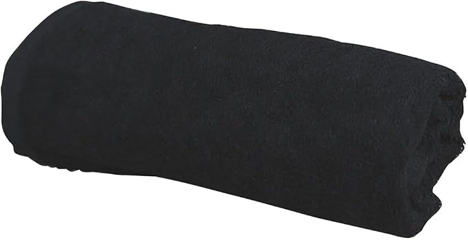 ForPro 12ct Bleach Tough Salon Towels, 16Wx27L in, Black, 100% Cotton | for Salon, Spa & Gym Use, Hand Towels, Bleach-Safe Salon Towels, Absorbent Spa Towels, Barber Towels, Salon & Spa Essentials