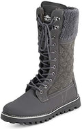 POLAR Womens Faux Fur Warm Thermal Waterproof Outdoor Walking Snow Winter Rubber Sole Calf Boots