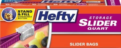 Hefty Slider Bags, Quart 20 Count (Pack of 4)