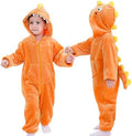 LOLANTA Boys' Girls' Dinosaur Shark Costume Flannel Jumpsuits Animal Onesie