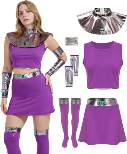 Halloween Comic Character Starfire Costume for Women 2026