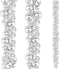 2 Pcs 6 ft Christmas Ball Ornament Garland, Silver
