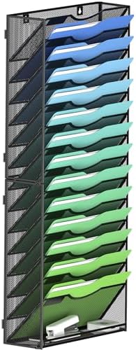 Kuntine.B Wall File Organizer Office Hanging Magazine Holder Wall File Organizer for Office Home