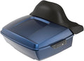 Advanblack Road Glide Tour Trunk Pack Big Blue Pearl King Tour Trunk Pack Luggage +Wrap-Around Backrest Pad for '97-'25 Harley Touring Road King Street Glide Electra Glide CVO models