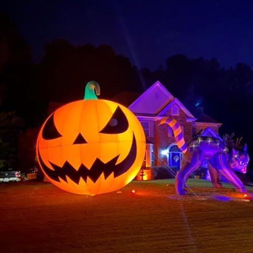 12FT Halloween Inflatables Pumpkin Decorations with 750W Air Blower