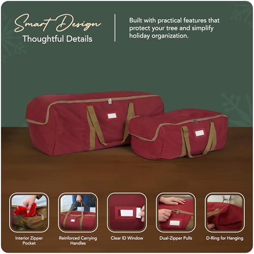 Covermates Christmas Tree Duffel Bags, 2-Pack, Fits 5 ft & 7.5 ft Trees