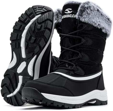 HOBIBEAR Women's Winter Snow Boots Warm Faux Fur