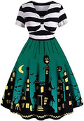 ZEZCLO Women's Plus Size Halloween Dress Pumpkin Halloween Costume Dresses
