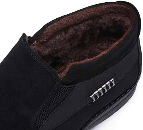 COSIDRAM Mens Shoes Winter Snow Boots Slip On Warm Cotton Padded Loafers