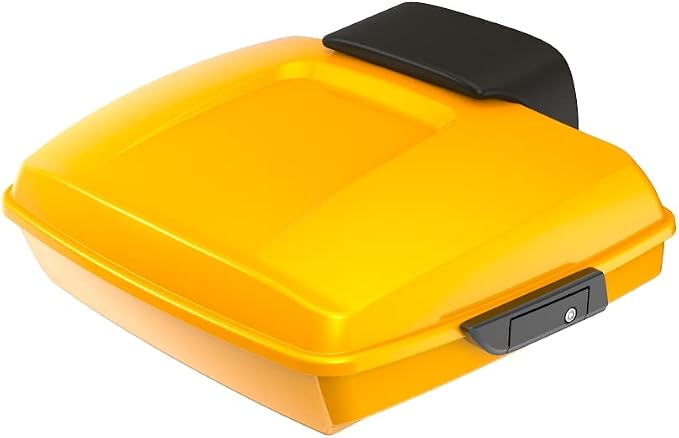 Advanblack Road Glide Tour Trunk Pack Hightail Yellow Pearl Razor Tour Trunk Pack Backrest Pad for '97-'25 Harley Touring Road King Street Glide Electra Glide CVO models