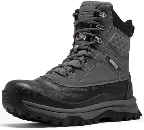 Coostar Winter Boots for Men Insulated Waterproof Snow Boots Cold Weather