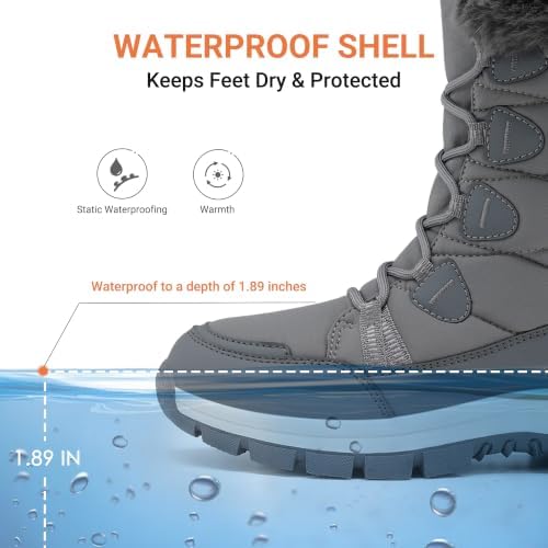 DREAM PAIRS Waterproof Winter Snow Boots Women