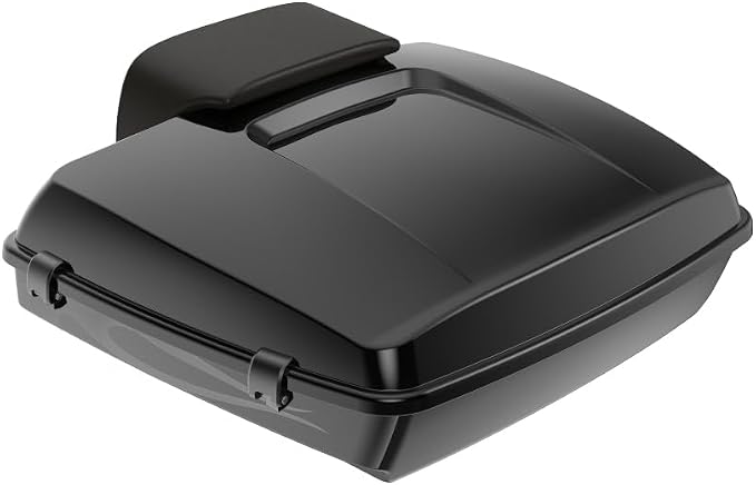 Advanblack 2025 RG Tour Trunk Pack Midnight Firestorm Razor Tour Trunk Pack Backrest Pad for '97-'25 Harley Touring Road King Street Glide Electra Glide CVO models