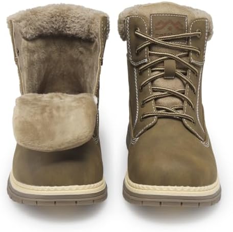 COTTIMO Womens Snow Hiking Winter Boots Casual Fur Lined Fashion Boots