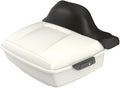 Advanblack Road Glide Tour Trunk Pack Bonneville Salt Denim King Tour Trunk Pack Luggage +Wrap-Around Backrest Pad for '97-'25 Harley Touring Road King Street Glide Electra Glide CVO models