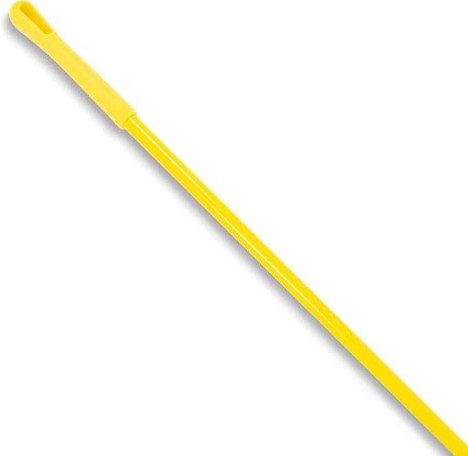 SPARTA Fiberglass Broomstick Replacement Broom Handle with Acme Threaded Tip for Industrial Cleaning Tools, Fiberglass, 60 Inches, Yellow, (Pack of 12)