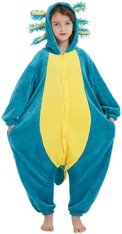 Animal Onesie Pajamas for Kids, Soft Flannel Halloween Cosplay Costume for Boys Girls
