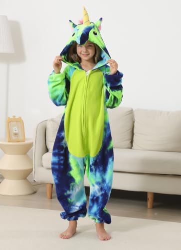 Animal Onesie Pajamas for Kids, Soft Flannel Halloween Cosplay Costume for Boys Girls