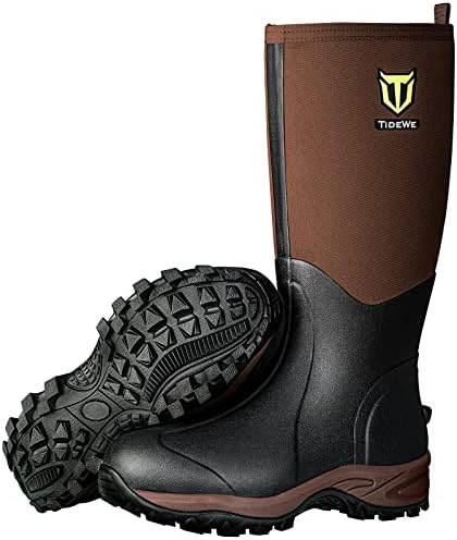 TIDEWE Rubber Neoprene Boots for Men and Women, Waterproof Rain Boot