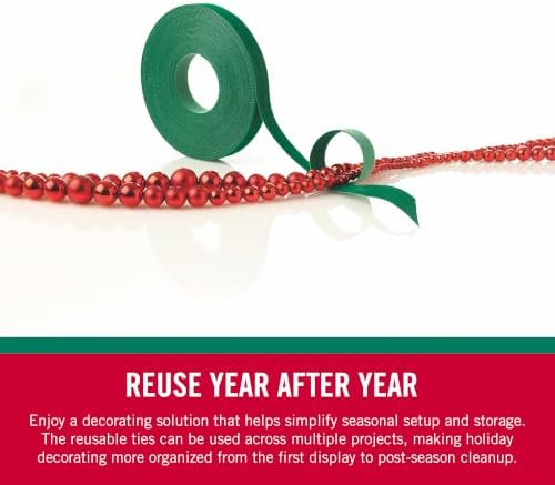 VELCRO Brand Holiday Decorating Kit, Garland Ties & Adhesive Hooks
