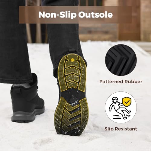 FitVille Men's Wide Winter Boots Non-Slip Insulated Snow Boots