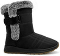 Winter Snow Boots for Women 2026: All-day Comfort Warm Fur Lined Mid Calf Hook Loop Waterproof Outdoor Shoes for Walking