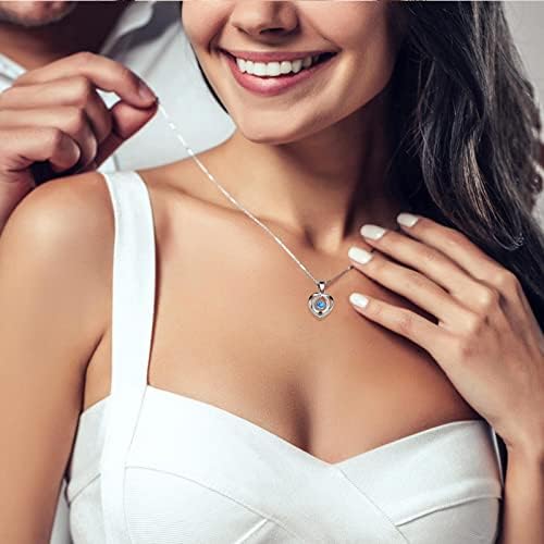 ADDWel Preserved Rose Gift Box with 925 Sterling Silver Necklace for Her