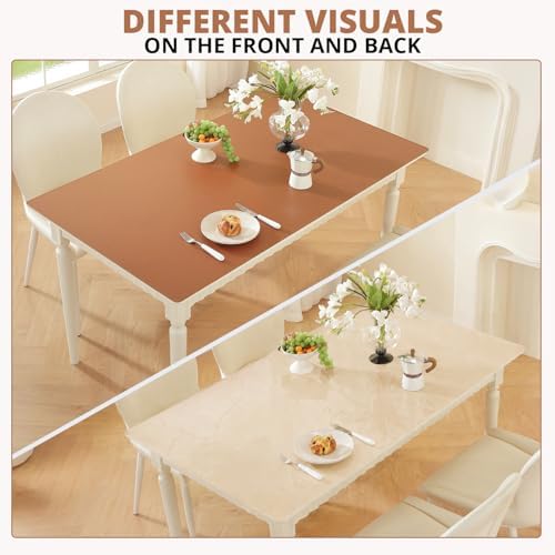 OstepDecor 36 x 48 in Brown Table Protector 1.5mm Thick Plastic Table Cover