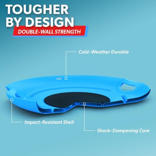GoSports 29 Inch Heavy Duty Snow Saucer Sled for Adults & Kids