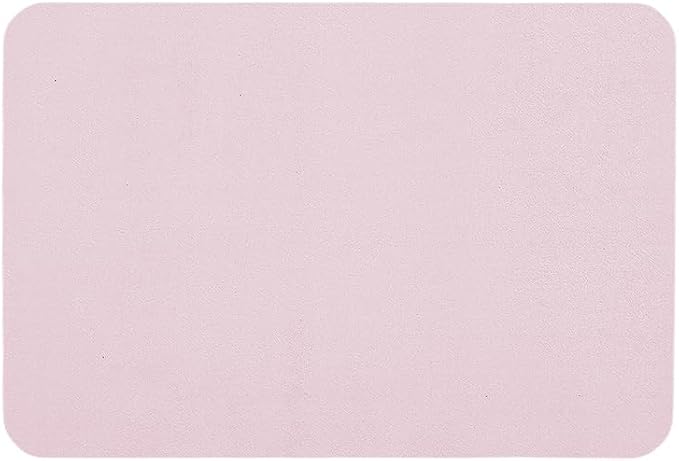 TYUU Pink Bath Mat, Bathroom Rugs Non Slip Washable Thin Absorbent Quick Dry Bath Mat Fits Under Door Bathroom Floor Mat Perfect for Bath, Shower, or Sink 24"x36" Pink