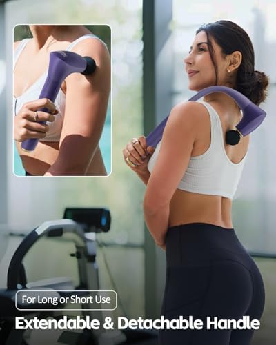 2-in-1 Detachable Muscle Massage Gun Deep Tissue with Extension Handle