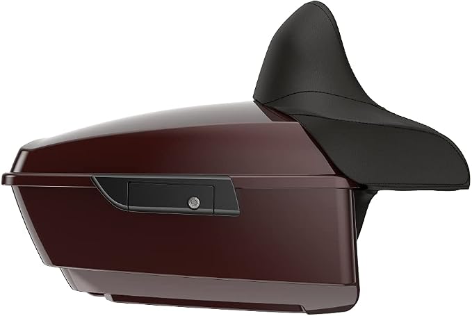 Advanblack Road Glide Tour Trunk Pack Twisted Cherry King Tour Trunk Pack Luggage +Wrap-Around Backrest Pad for '97-'25 Harley Touring Road King Street Glide Electra Glide CVO models