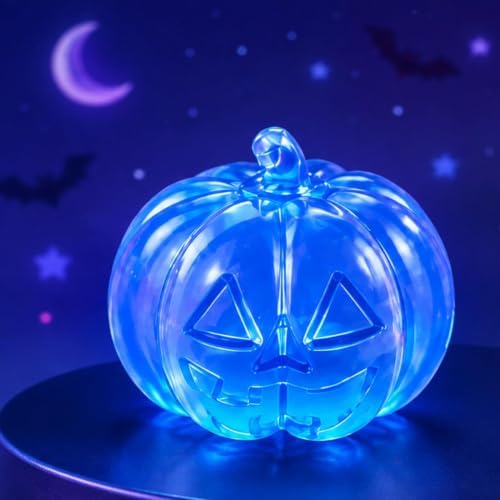 Halloween Decor Squeeze Fidget Toys Ghost Pumpkin Stress Halloween Squishy Toys Pumpkin Skeleton Shape Stress Relief(Blue2)