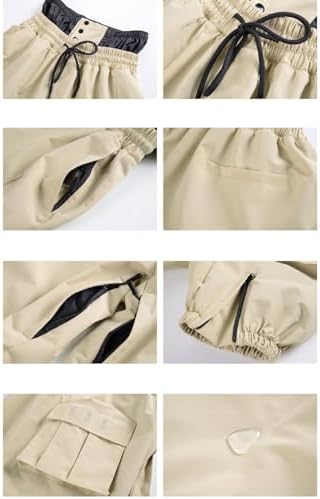 Mens Baggy Cargo Ski Pants Super Baggy Snowboard Snow Pant Women Insulated Loose Pant Sports Waterproof
